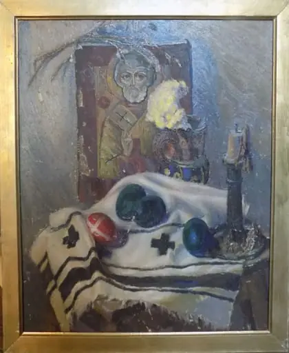 Nat(ură) moartă (cu obiecte religioase)