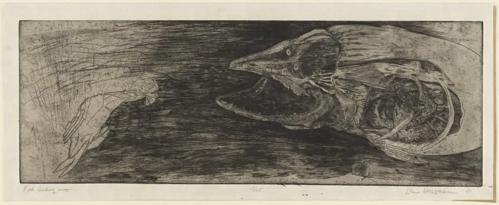 Untitled, by Leon Appelbaum, ink, 1951