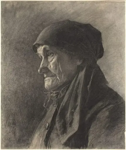 An Elderly Peasant Woman, by Léon Augustin Lhermitte