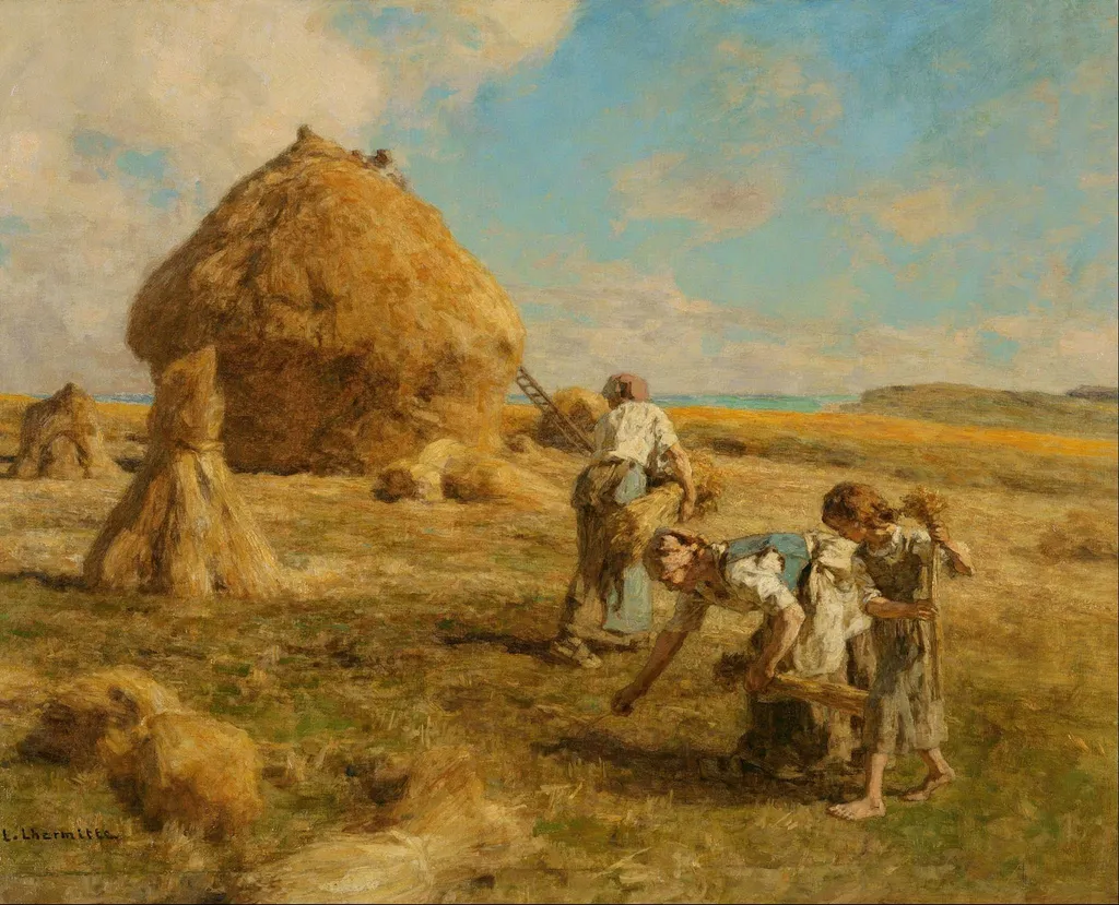 Gleaning Women, by Léon Augustin Lhermitte, oil, 1919
