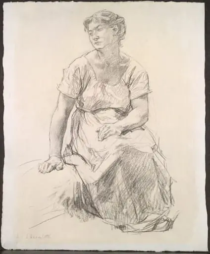 Seated Peasant Woman, by Léon Augustin Lhermitte