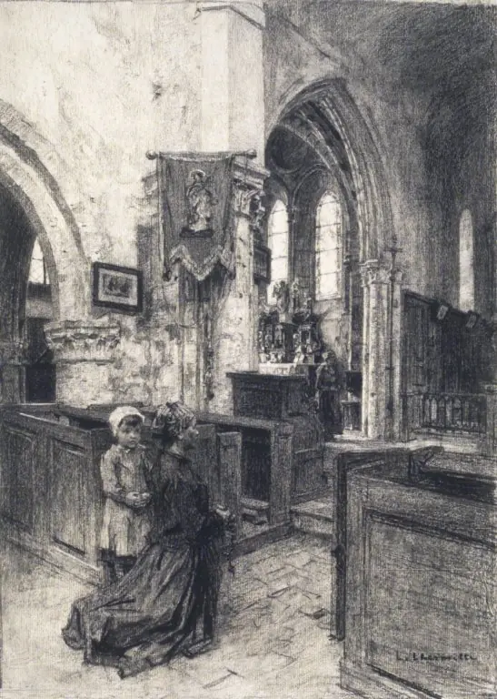 The Church of Saint-Eugène (L'Église de Saint-Eugène), by Léon Augustin Lhermitte