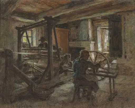 The Weaver's Cottage, by Léon Augustin Lhermitte