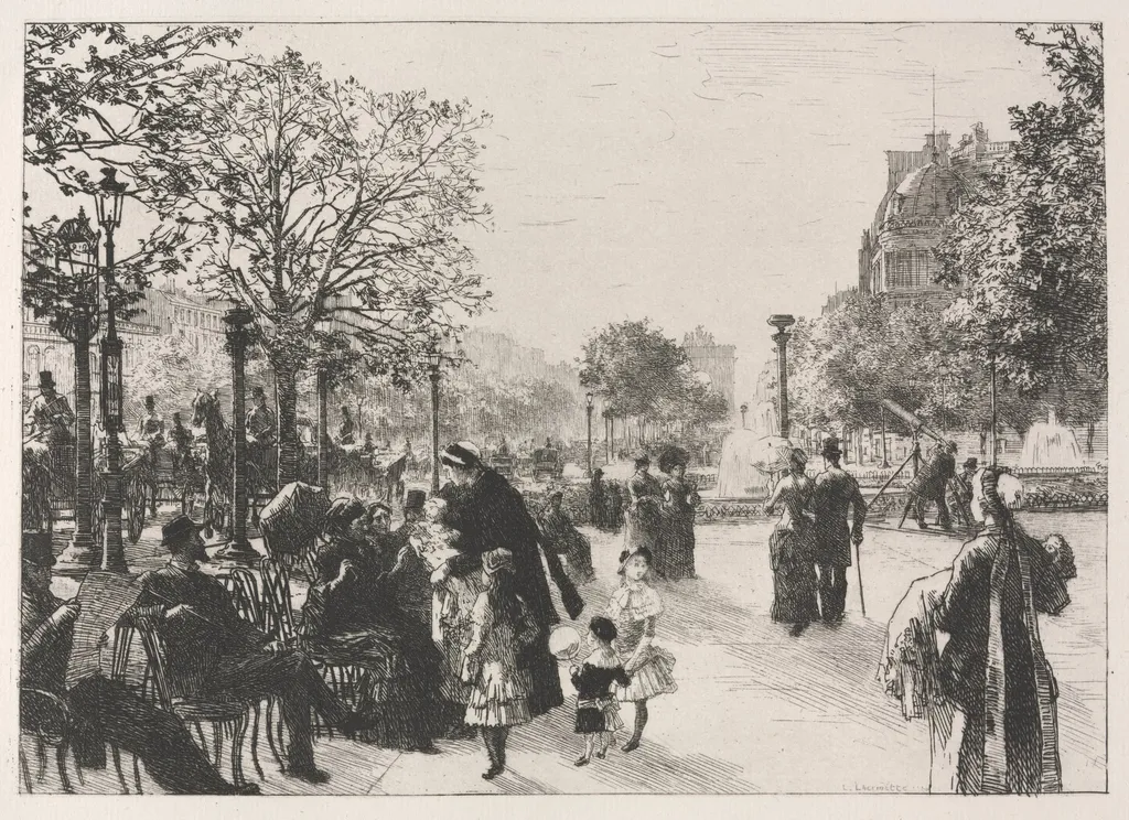 Tuileries Gardens, by Léon Augustin Lhermitte, 1884