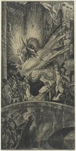 Study for The Sleeping Beauty: The Aged King Pleads with the Good Fairy, by Léon Bakst