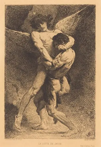 La Lutte de Jacob (Jacob Wrestling with the Angel), by Léon Bonnat