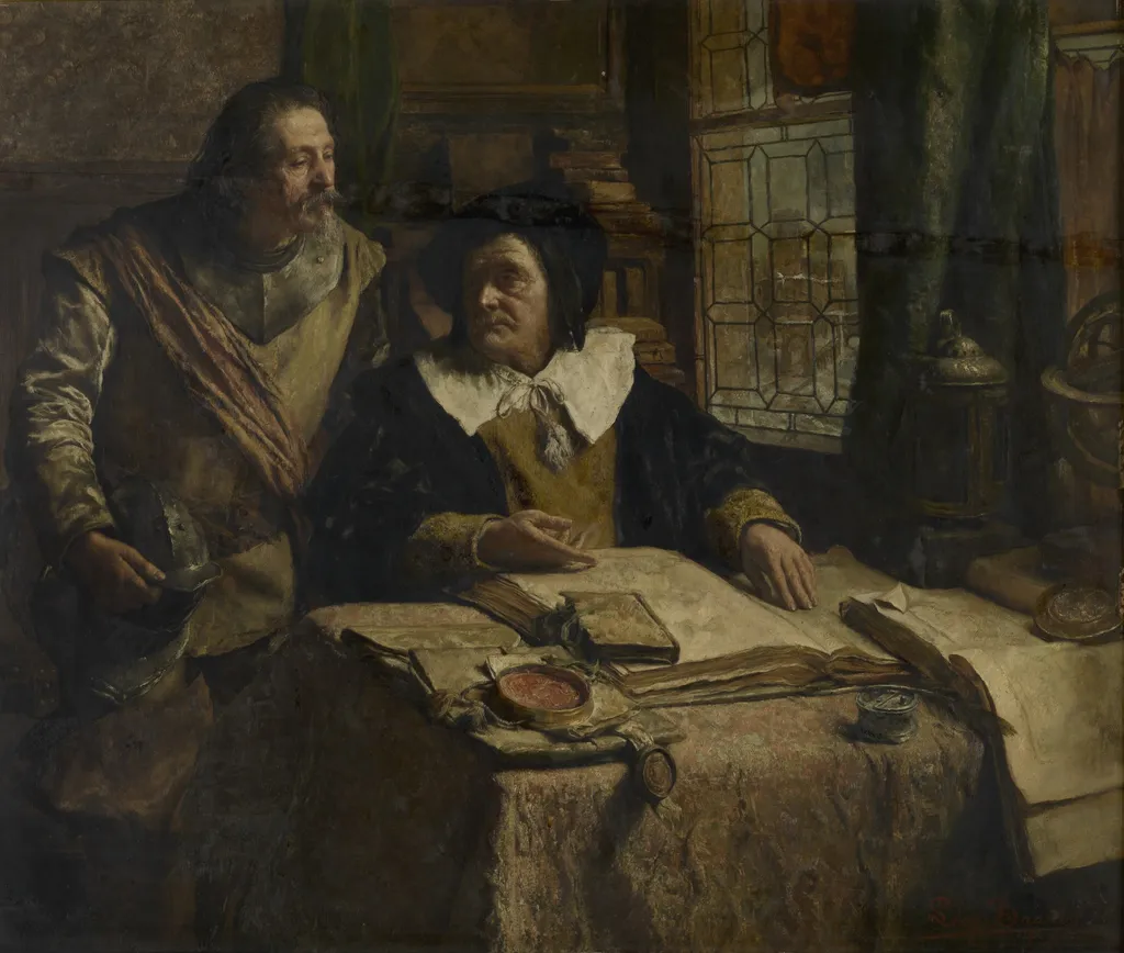 The Geographer, by Leon Brunin, oil, 1896