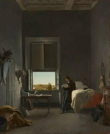 The Artist in His Room at the Villa Medici, Rome, by Léon Cogniet