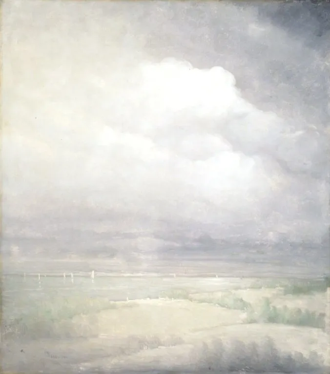 Silver Light, Hudson River, by Leon Dabo, oil, 1911