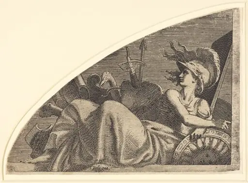 Bellona Seated on Her Trophies, by Léon Davent