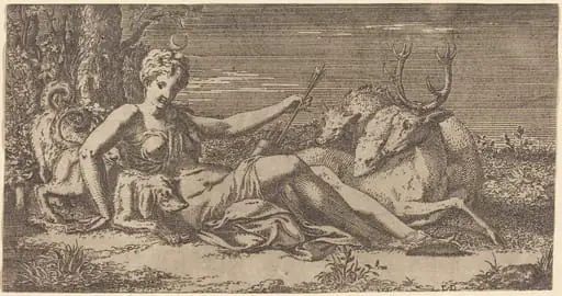 Diana Resting, by Léon Davent