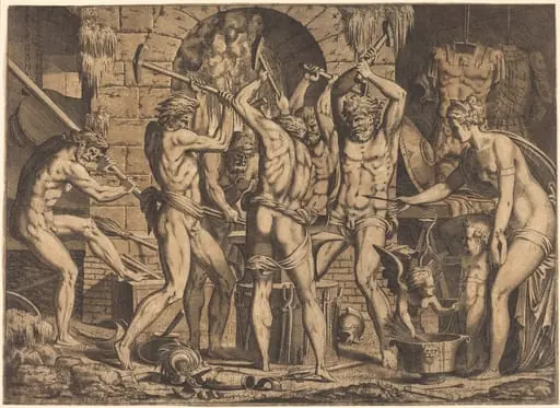 Venus at Vulcan's Forge, by Léon Davent