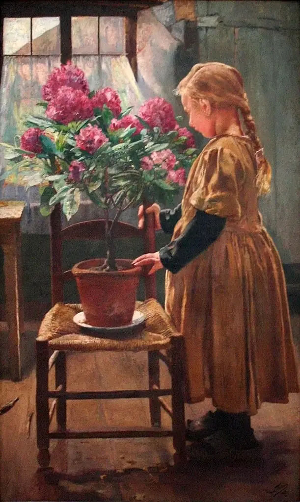 Gabrielle Frederic, the Artist's Daughter, by Léon Frédéric