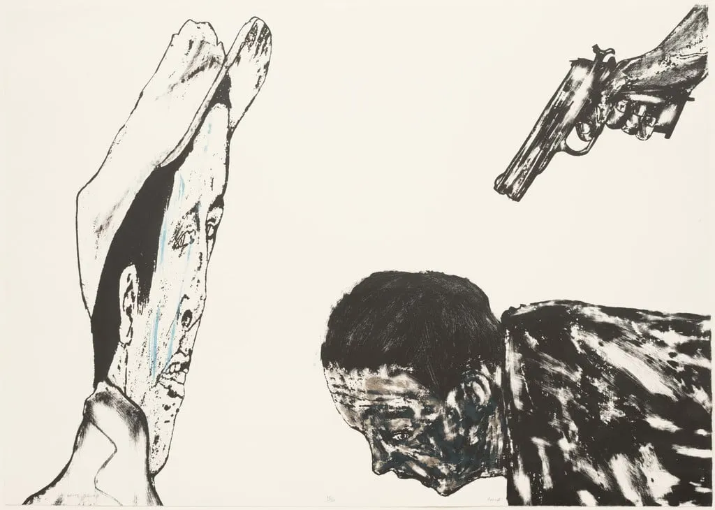 Untitled, by Leon Golub, ink, 1987
