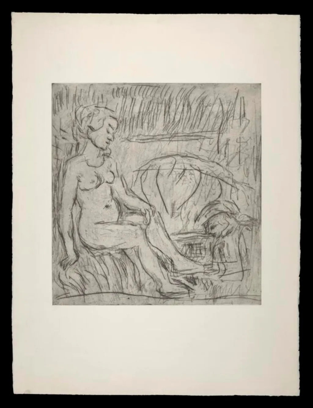 Bathsheba Reading David's Letter (after Rembrandt), by Leon Kossoff, 1998