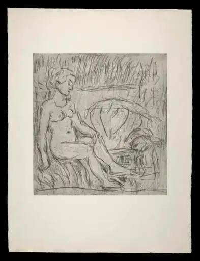 Bathsheba Reading David's Letter (after Rembrandt), by Leon Kossoff