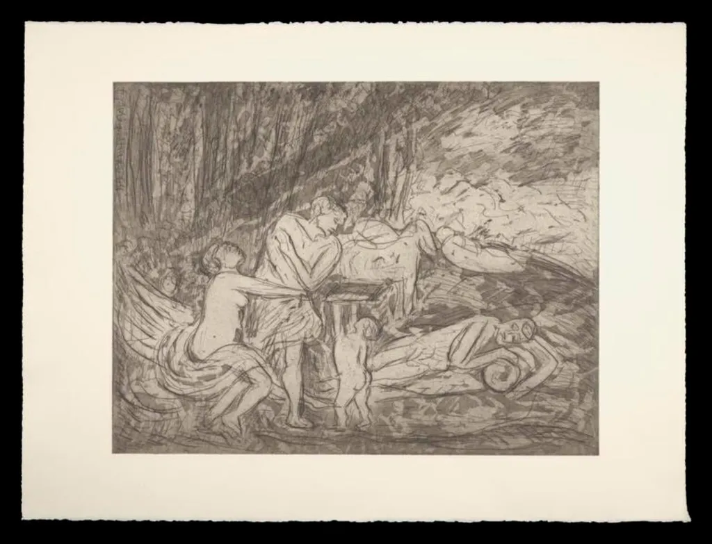 Cephalus and Aurora (after Poussin), by Leon Kossoff, 1998