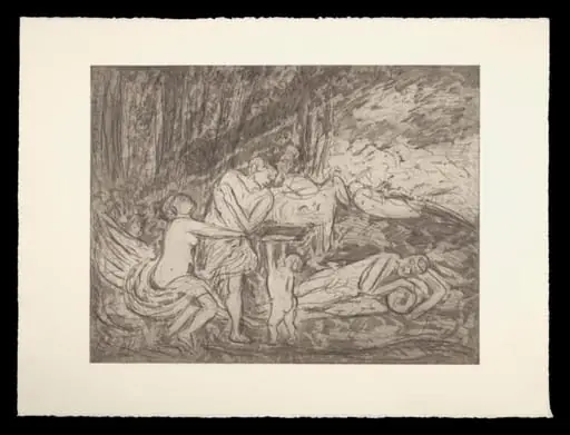 Cephalus and Aurora (after Poussin), by Leon Kossoff