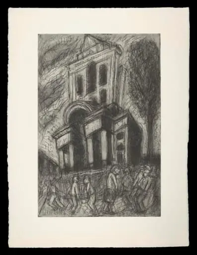 Christ Church, Autumn, by Leon Kossoff