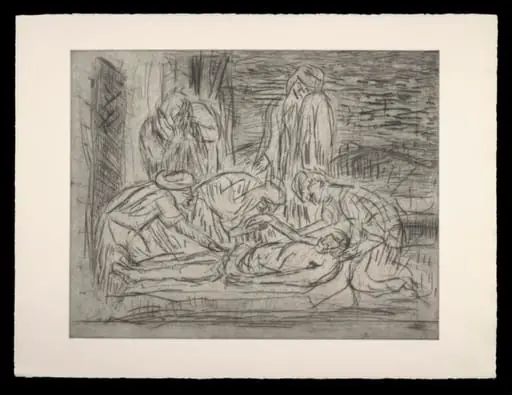The Lamentation over the Dead Christ (after Poussin), by Leon Kossoff