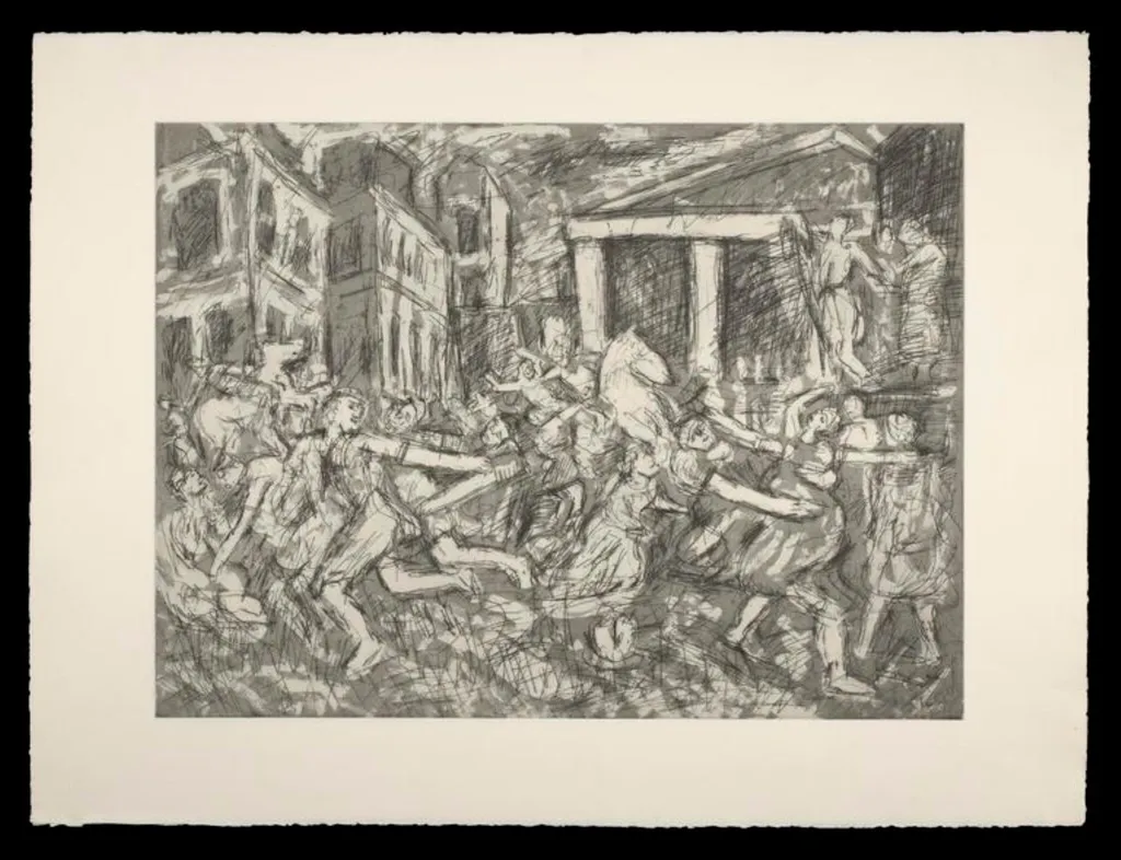 The Rape of the Sabines No.2, by Leon Kossoff, 1998
