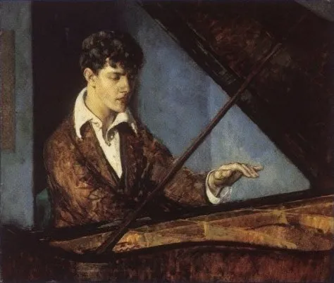 Leo Ornstein at the Piano, by Leon Kroll, oil, 1918