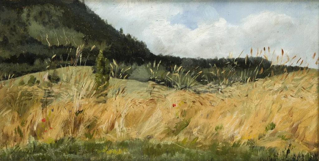 Corn-Field, by Leon Wyczółkowski, oil, 1893