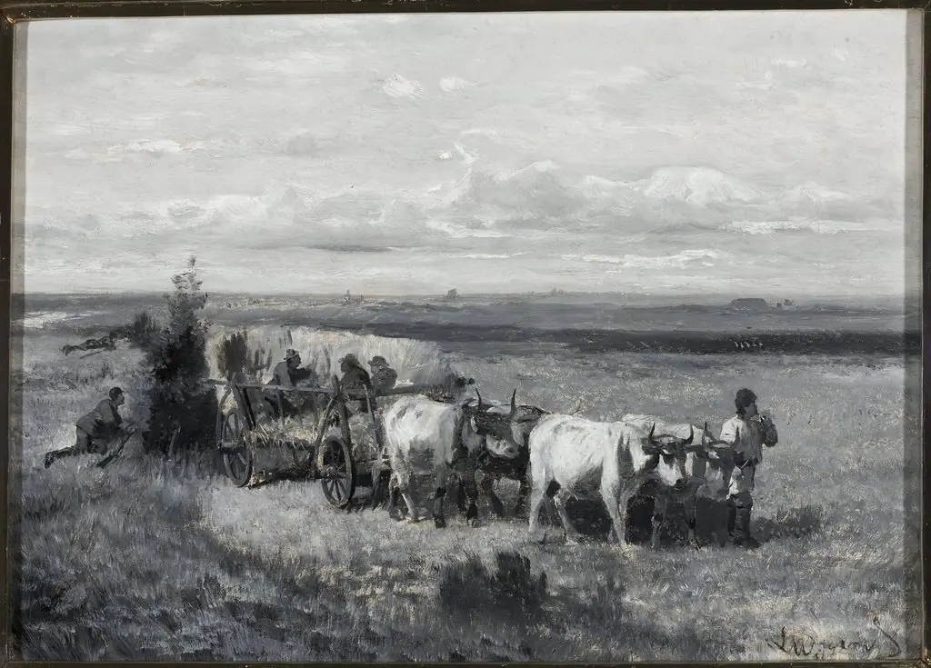 Hunting bustards, by Leon Wyczółkowski