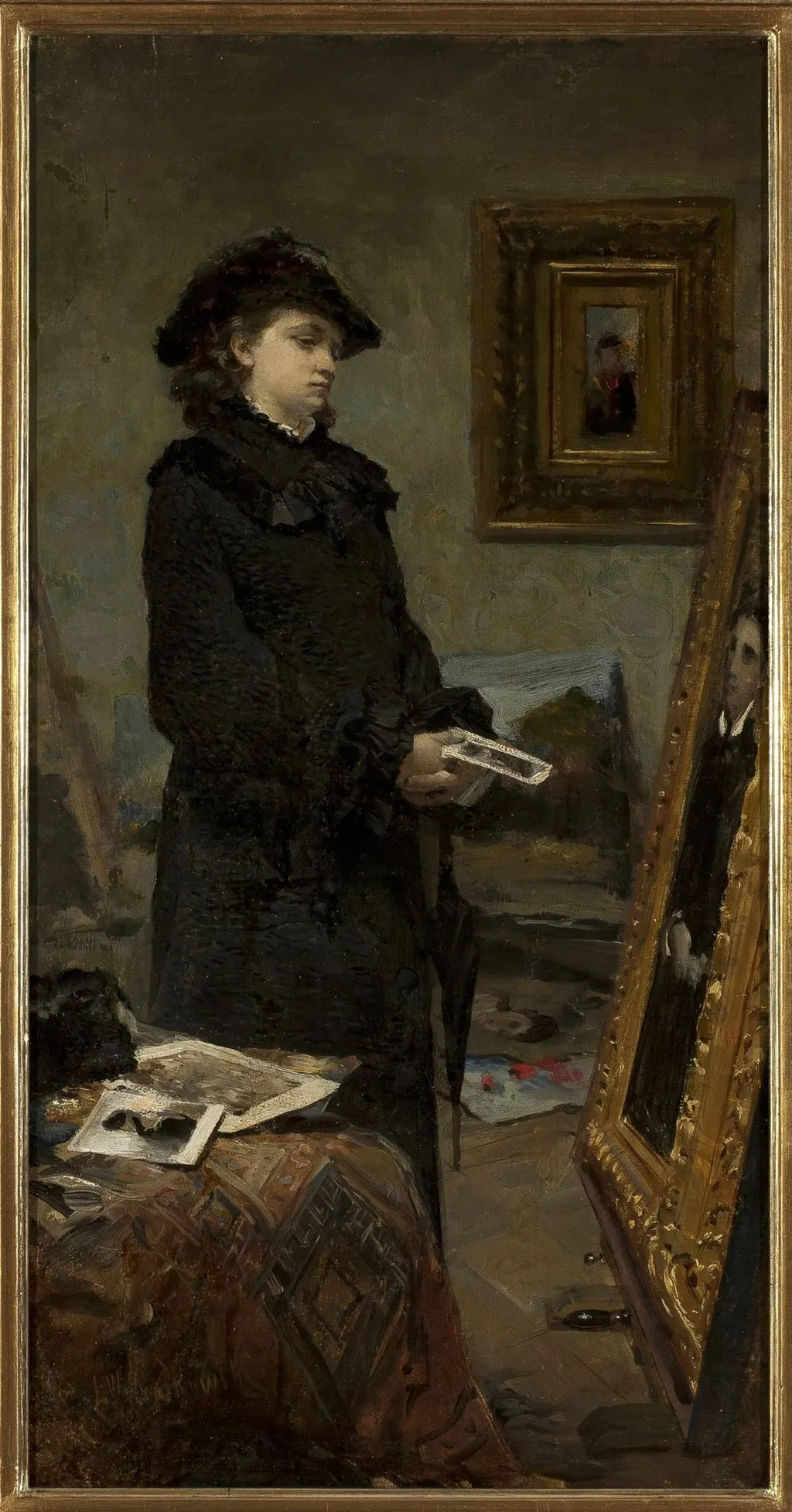 In the painter's studio, by Leon Wyczółkowski, oil, 1892