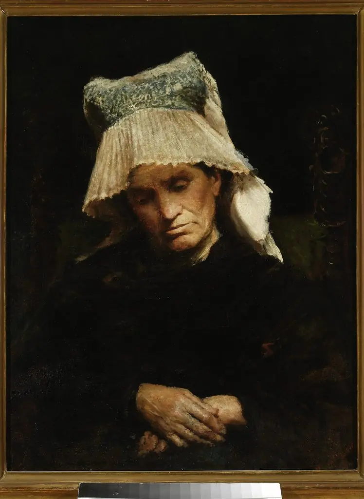 Old woman in a cap, by Leon Wyczółkowski