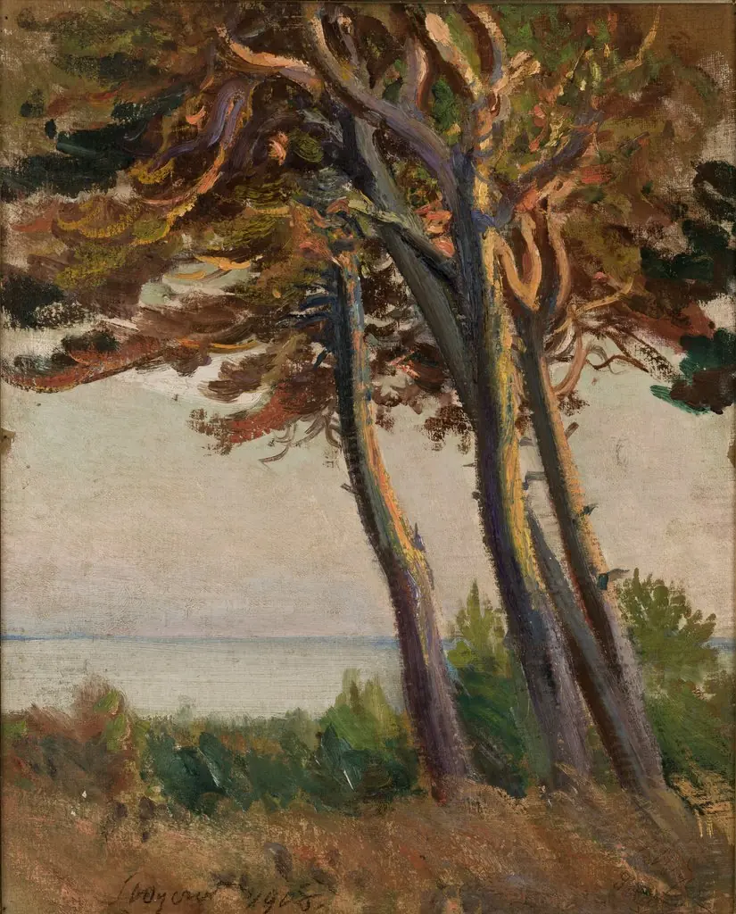 Pines at Połąga, by Leon Wyczółkowski
