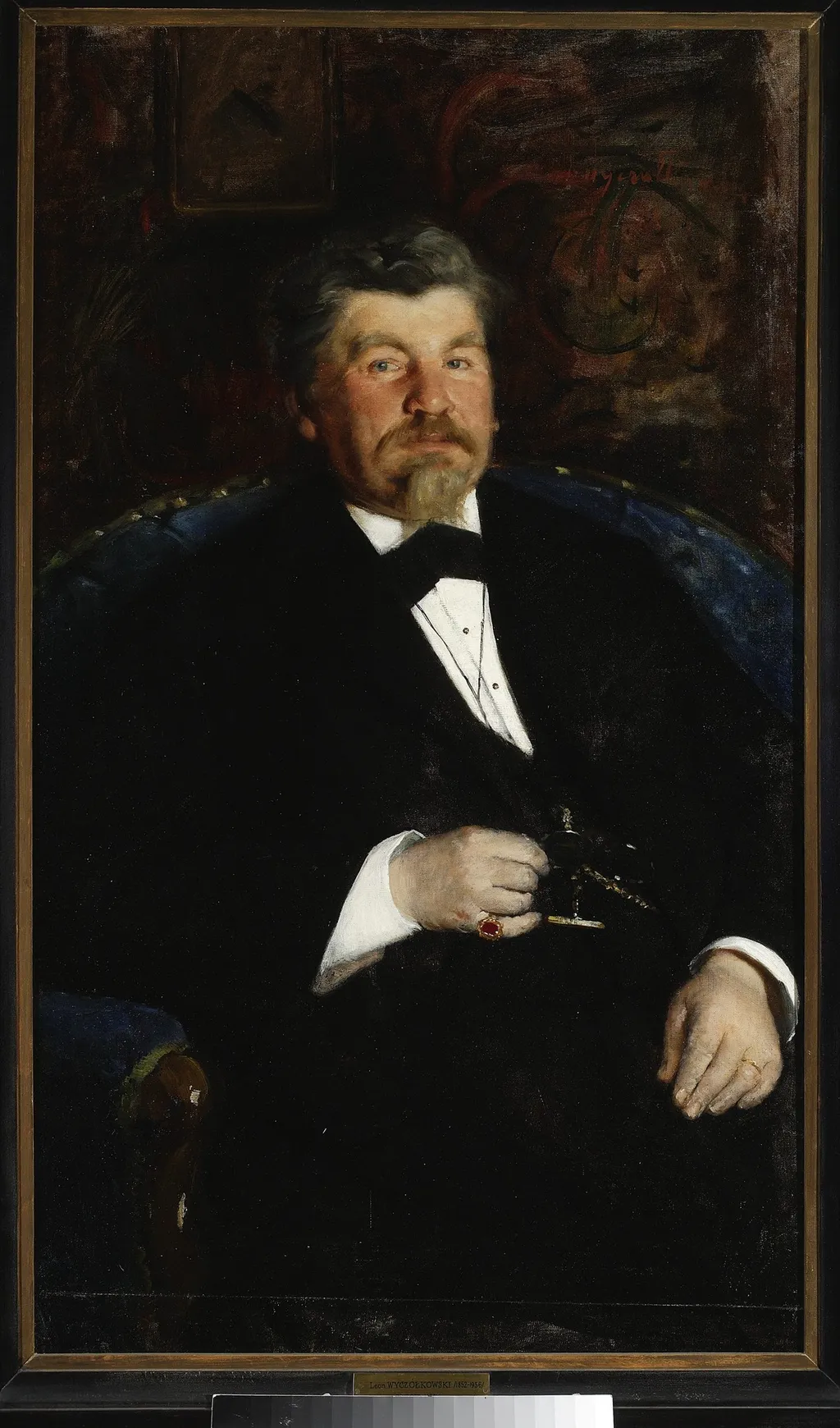 Portrait of a man, by Leon Wyczółkowski, oil, 1890