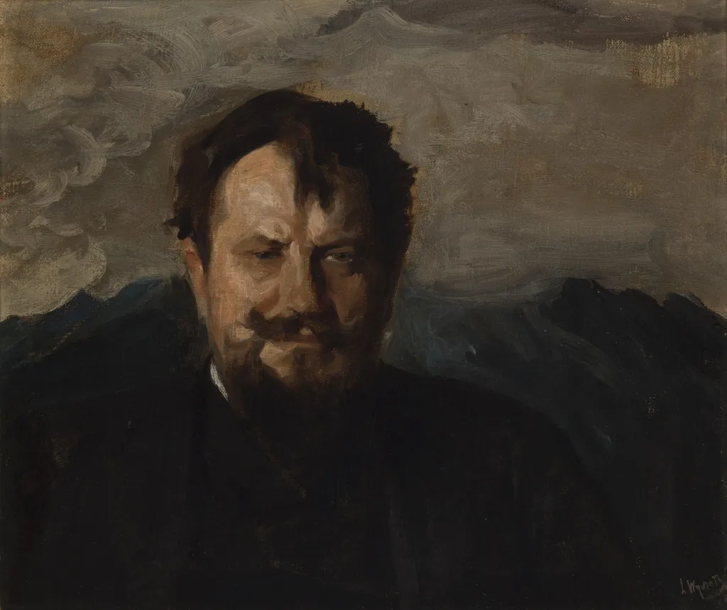 Portrait of Jan Kasprowicz, by Leon Wyczółkowski, oil, 1900