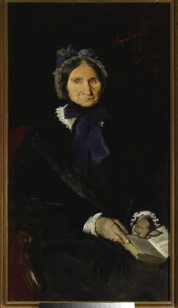 Portrait of Mrs. Falińska, artist's grandmother, by Leon Wyczółkowski