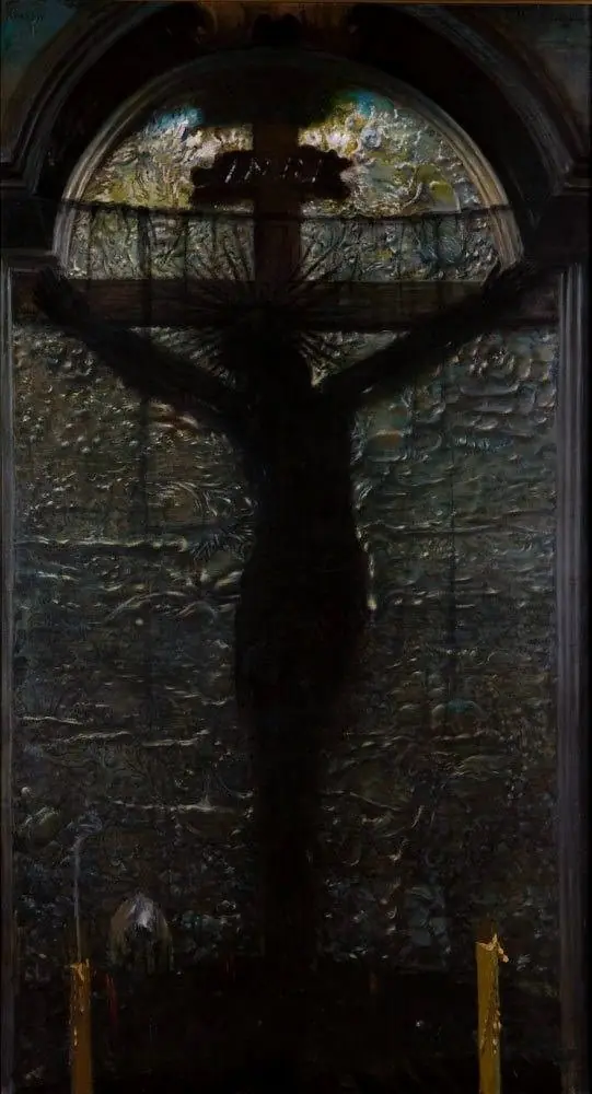 Wawel Crucifix (Queen Hedwig’s Crucifix)., by Leon Wyczółkowski