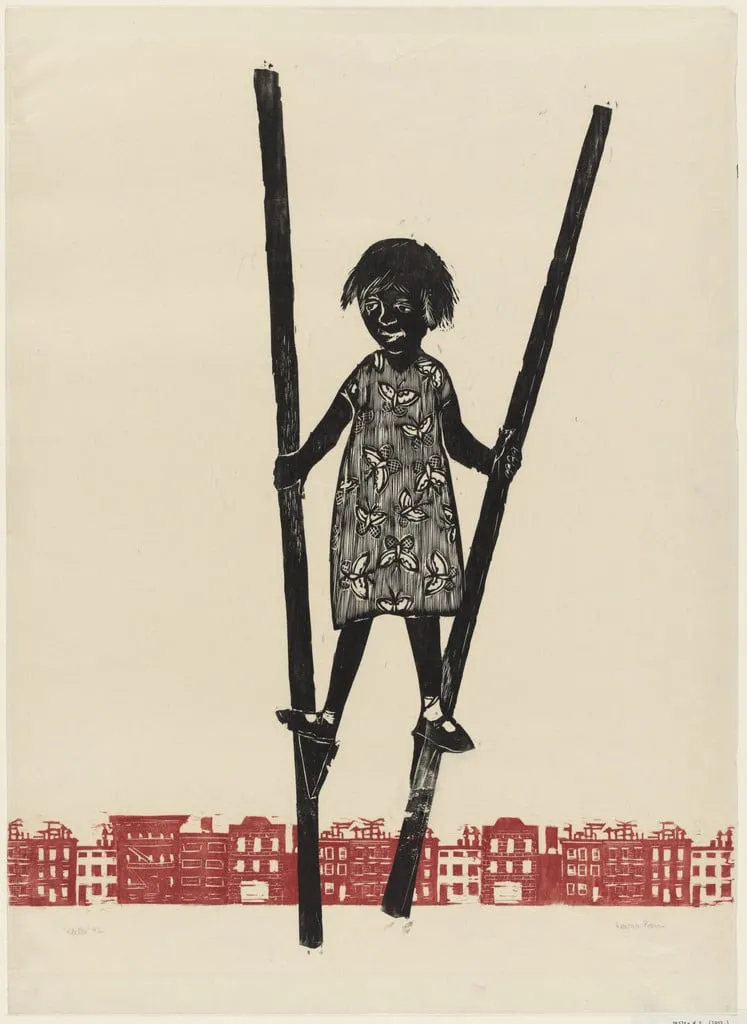 Untitled, by Leona Pierce, ink, 1951