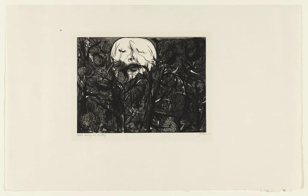 Untitled, by Leonard Baskin, ink, 1959