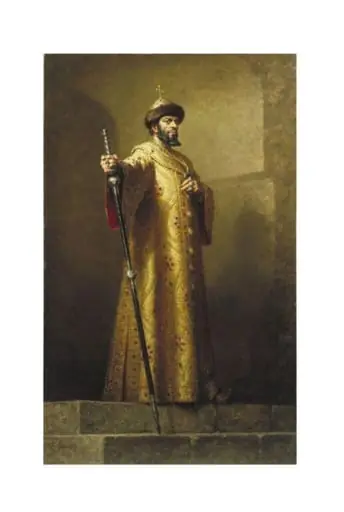 Boris Christoff as Boris Godunov in <i>Boris Godunov</i> by Modest Mussorgsky. Painting by Leonard Boden (1911-1999), by Leonard Boden