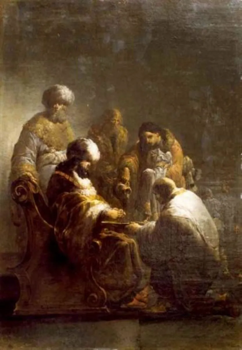 Pilat spălându-și mâinile, by Leonard Bramer, unspecified, 1650