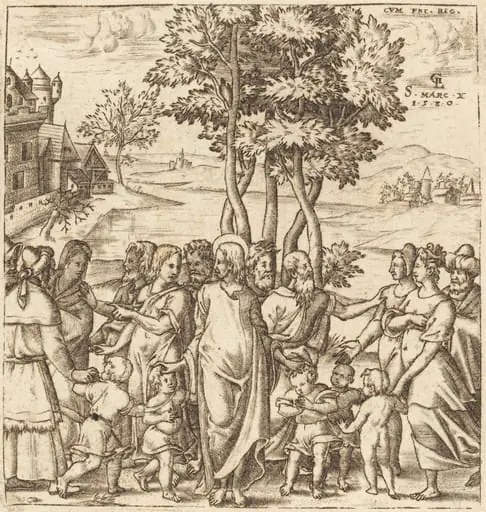 Christ Blesses the Children, by Léonard Gaultier