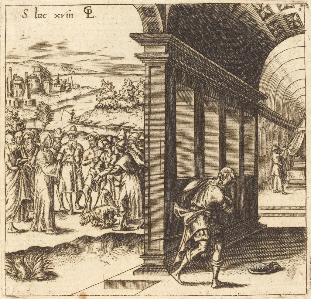 Christ the Teacher, by Léonard Gaultier, ink, 1578