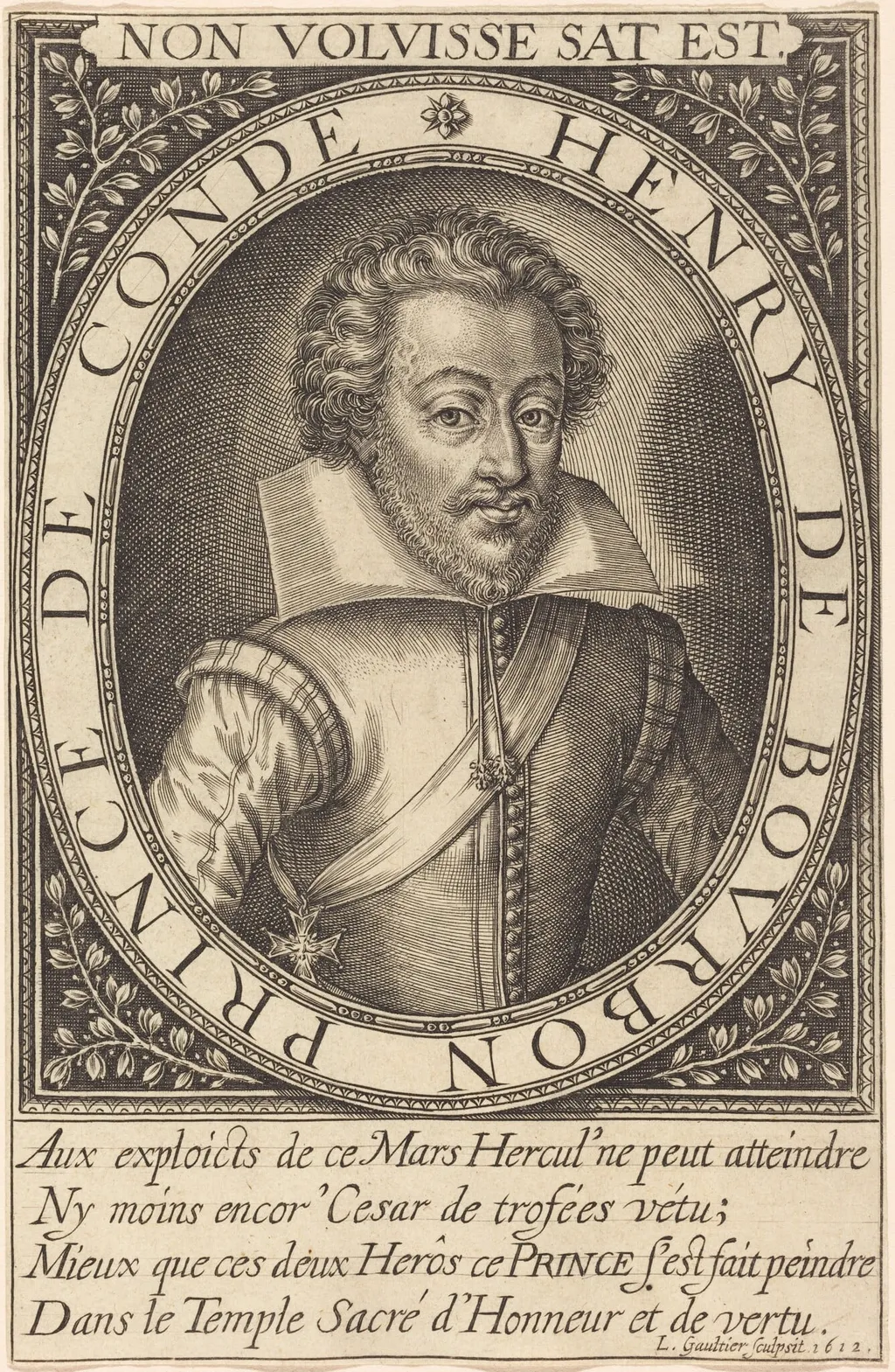 Henry de Bourbon, Prince de Conde, by Léonard Gaultier, ink, 1613