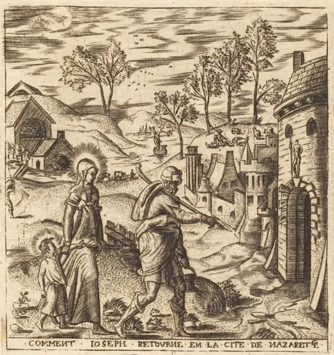 Joseph, Mary and Jesus Returning to Nazareth, by Léonard Gaultier
