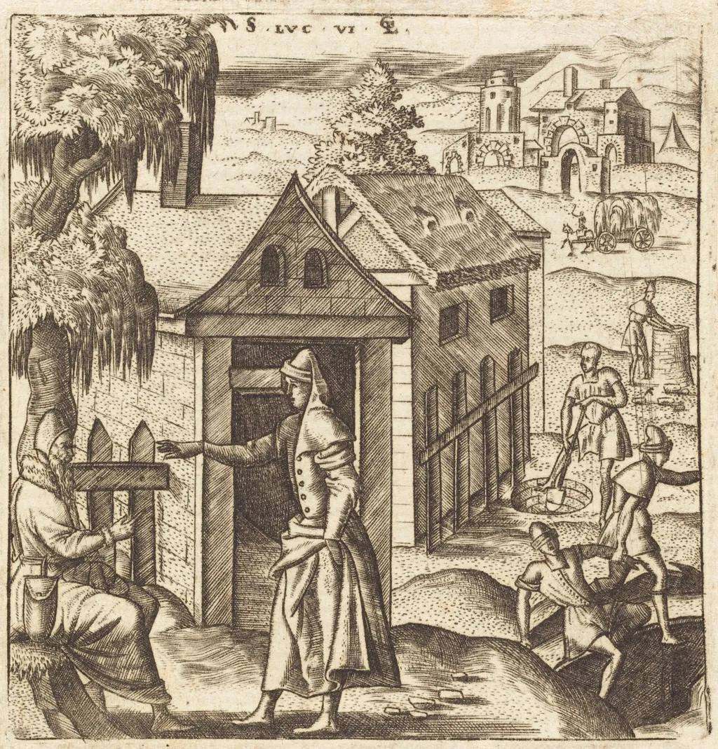 The Parable of the Blind Man, by Léonard Gaultier, ink, 1578