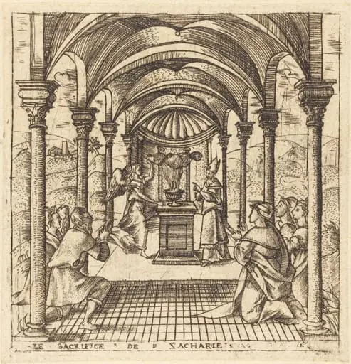 Zacharias and the Angel of the Lord, by Léonard Gaultier