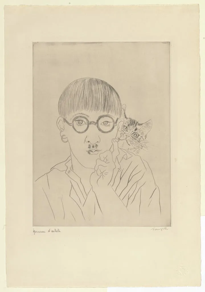 Untitled, by Léonard Tsuguharu Foujita, ink, 1927