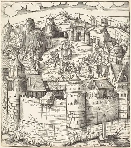 Execution of a Man at a Market-Place of a Town, by Leonhard Beck