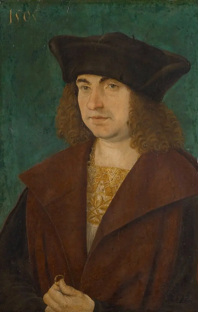 Portrait of a man with ring, by Leonhard Beck