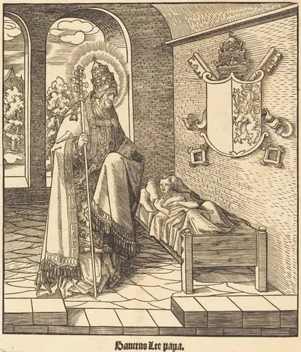Saint Leo (Pope Leo IX), by Leonhard Beck