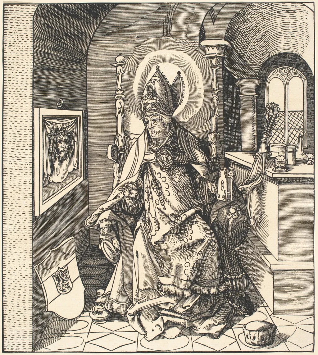 Saint Remigius, by Leonhard Beck, ink, 1510